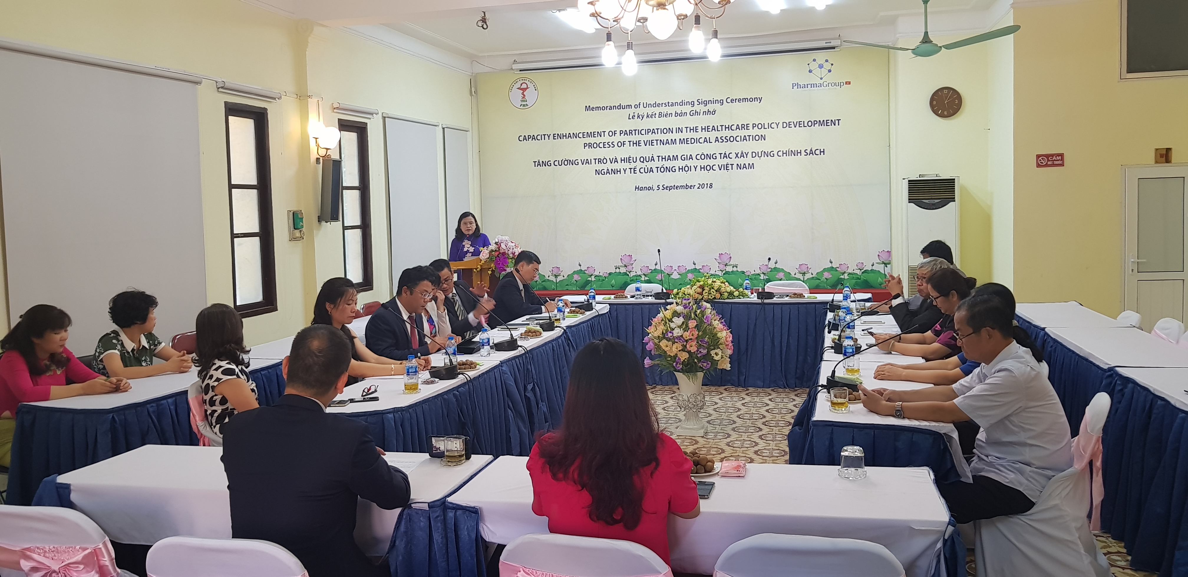 PGS.TS. Nguyễn Thị Xuyên, Chủ tịch Tổng hội Y học Việt Nam phát biểu tại buổi Lễ ký kết  
